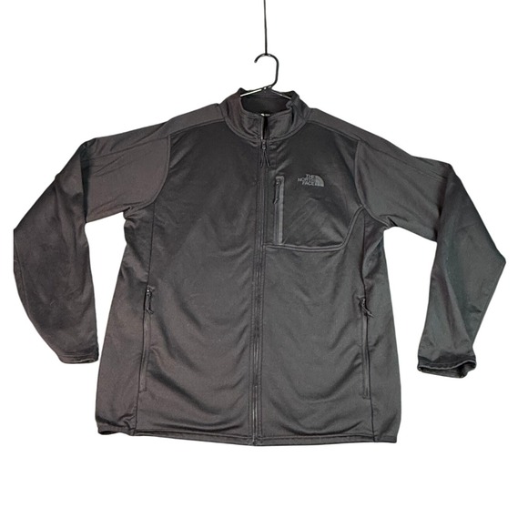 The North Face Black Full Zip‎ Jacket Lightweight Outdoor Coat Mens L - Picture 1 of 9